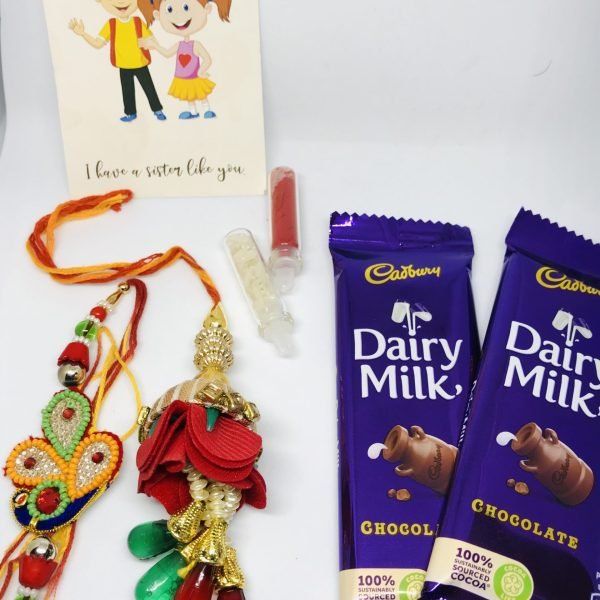 Bhaiya Bhabhi Floral Rakhi combo