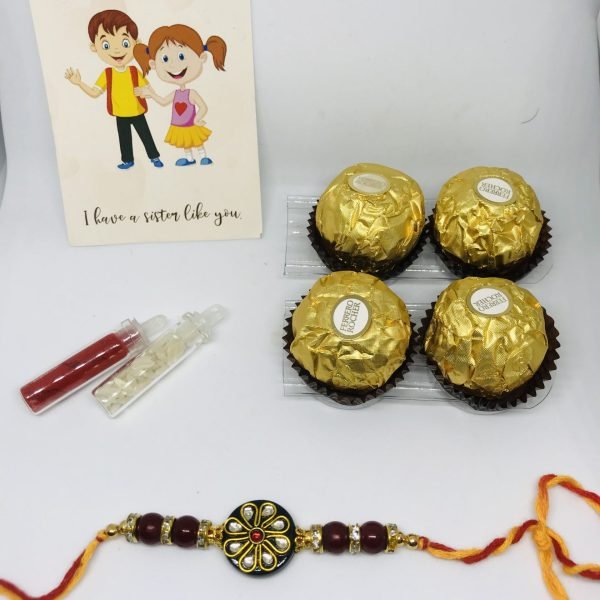 Traditional Beaded Rakhi Combo