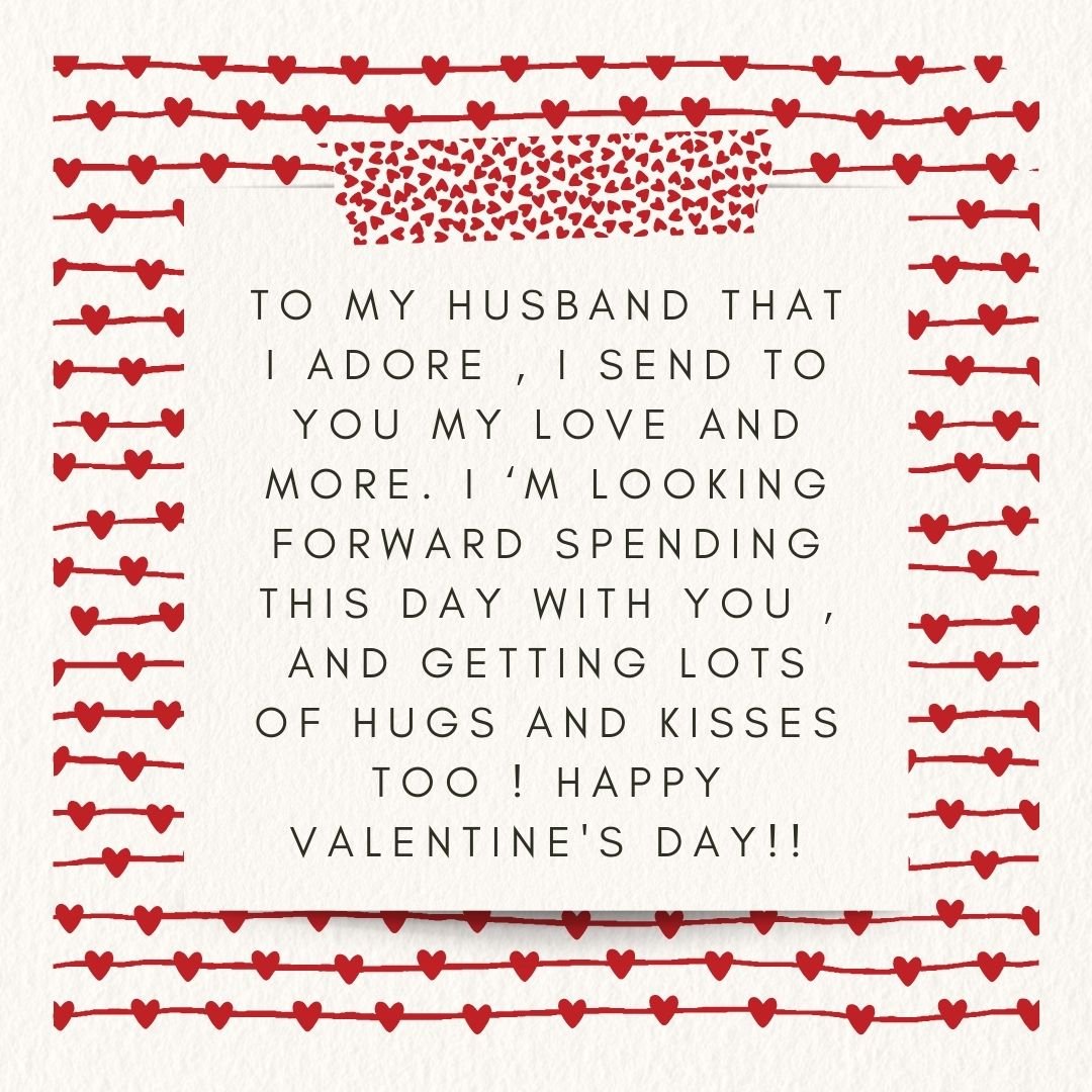 Wishes for husband on valentines day