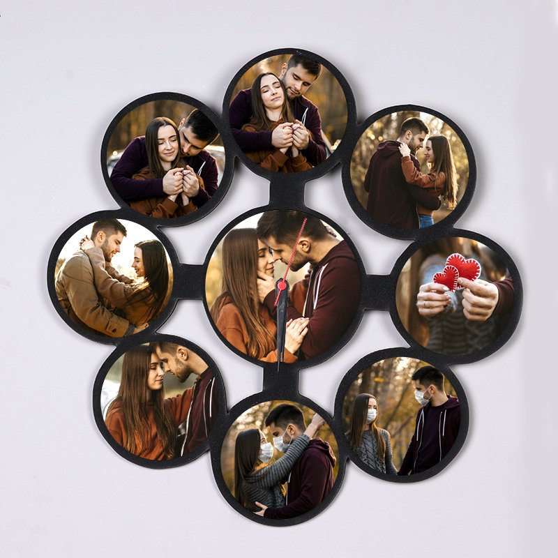 customised photo wall clock