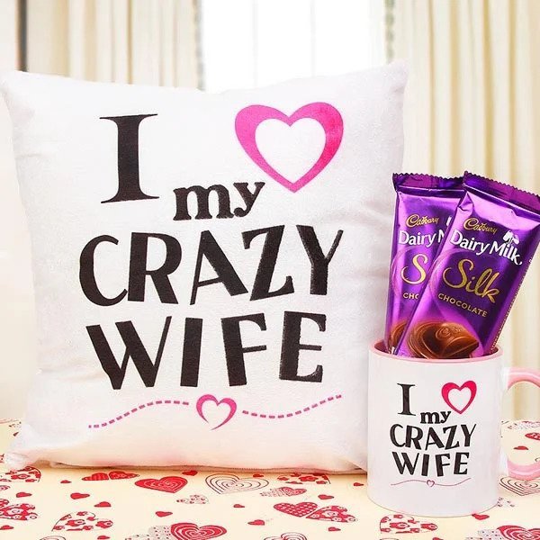 Lovely Crazy Wife Customized Cushion