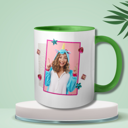 Personalized Green Color Birthday Mug
