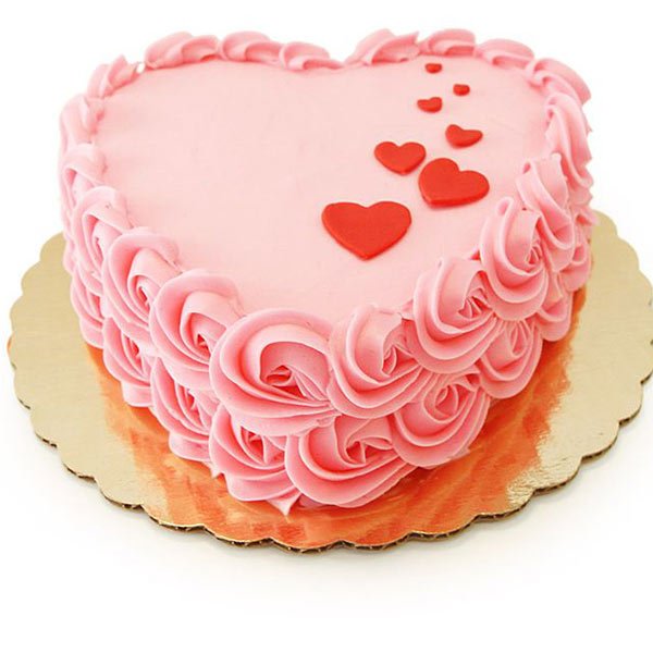 Lovely Heartshape Cake For Husband Birthday